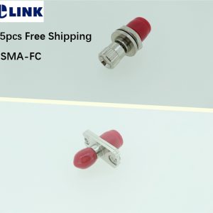5PCS SMA-FC fiber hybrid adapter female to female optical ftth coupler SM MM fibra optica connector free shipping factory ELINK