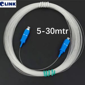 5pcs 5~30mtr SC fiber patch lead TAC transparent Invisible drop cable G657A2 SM Bend Insensitive SC-SC jumper Free shipping
