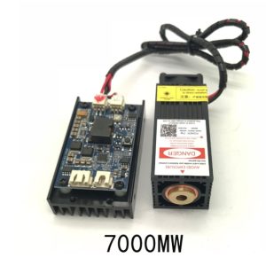 7000mw laser module measured power 7w 445nm blue engraving machine accessories 12v ttl pmw