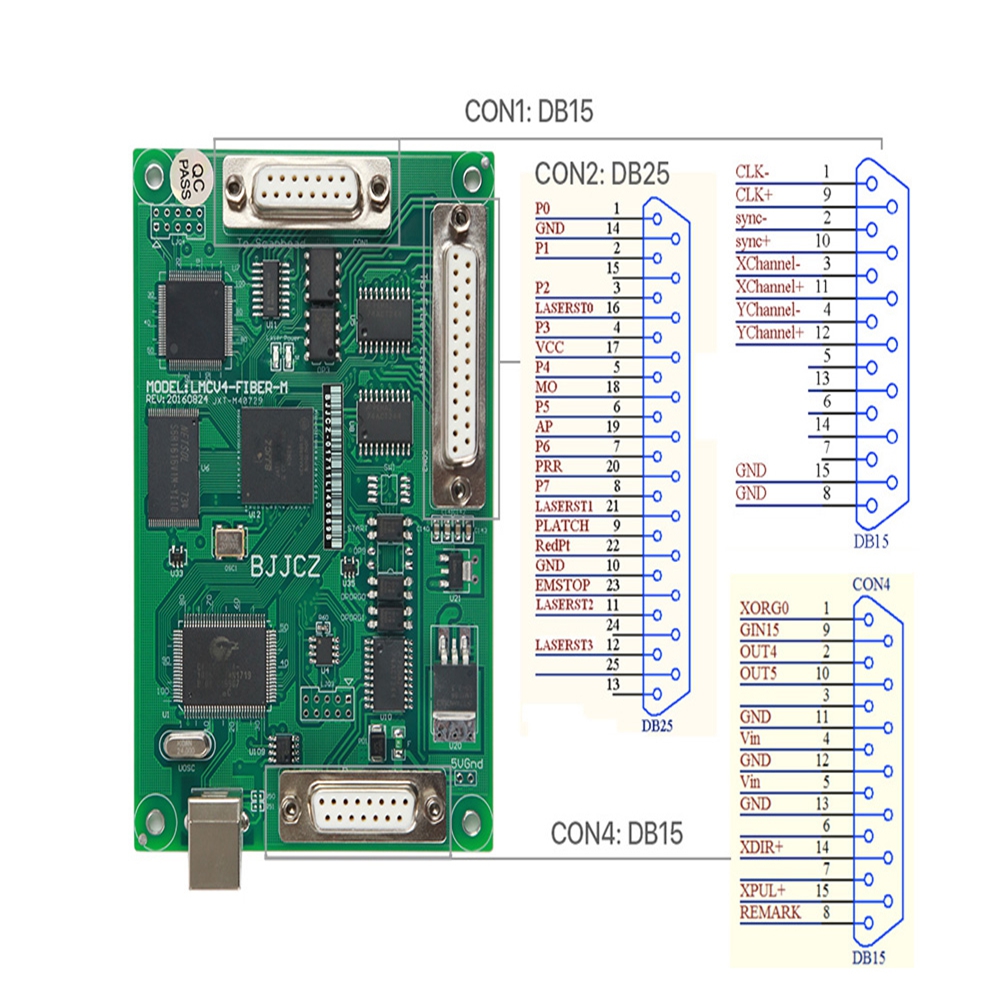 Fiber CO2 UV Laser Marking Control Board Ezcad Controller Card Original V4 for Marking Engraving Machine IPG Raycus MAX_3