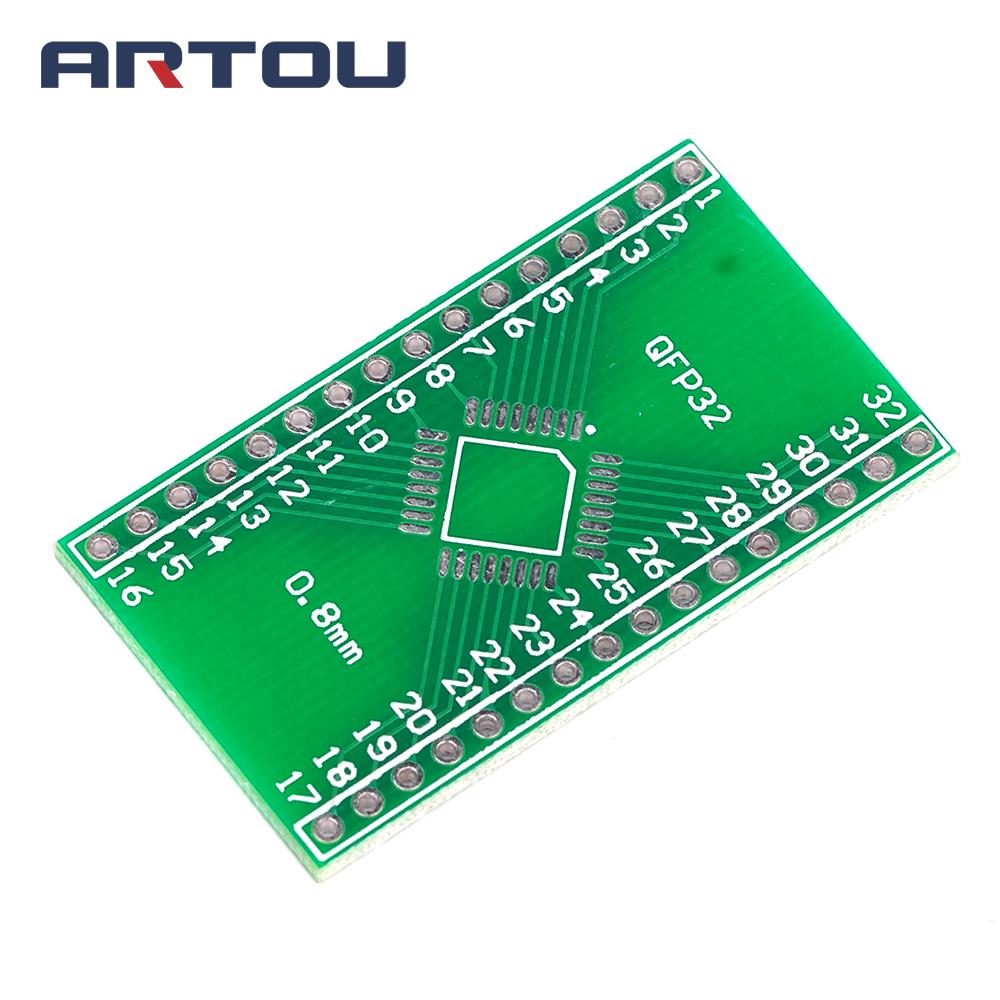 1PCS SMD to DIP QFP32 DIP pin Spacing of 0.8mm Adapter Board