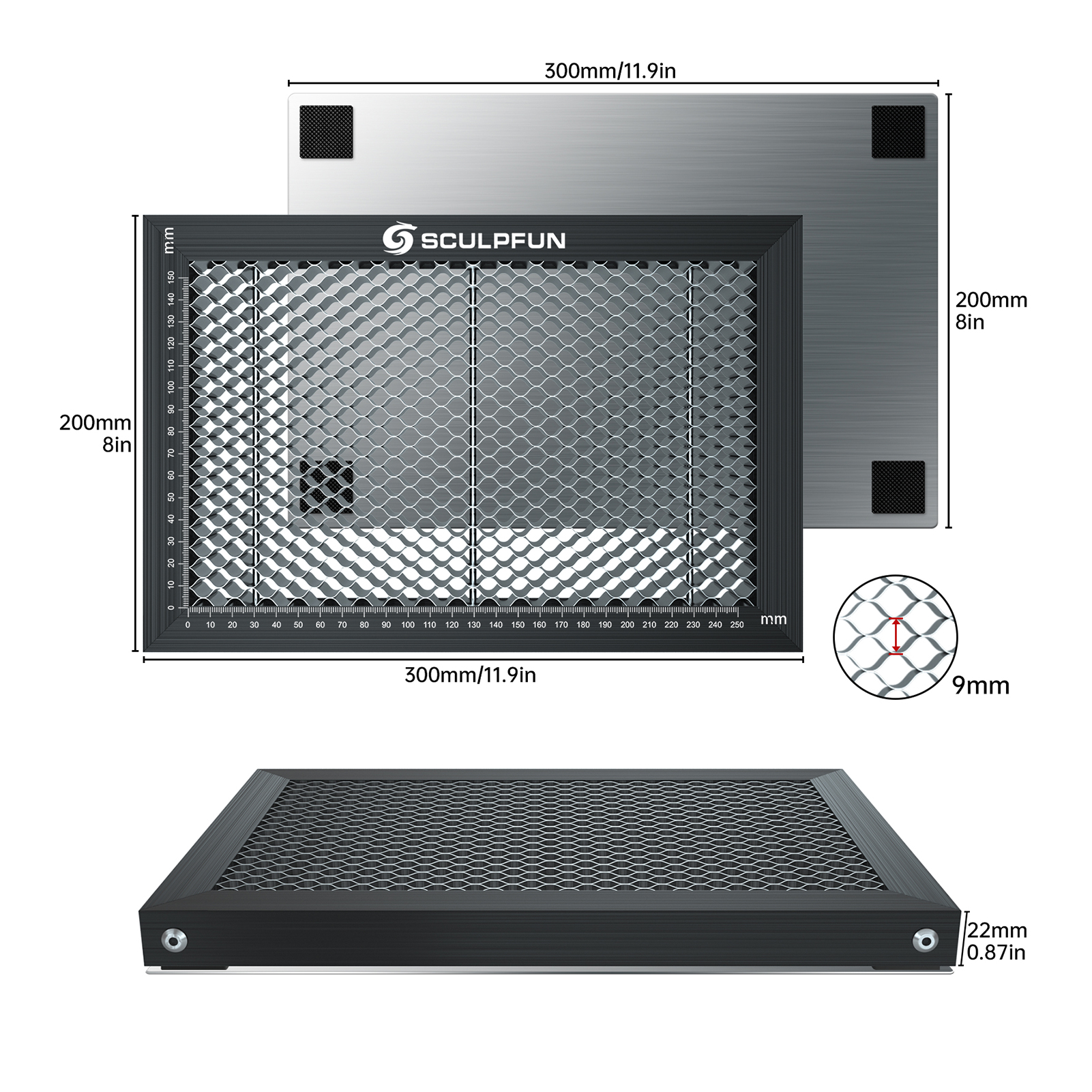 Sculpfun Laser Engraver Honeycomb Working Table Steel Panel Board Platform for Diode Laser Machine Clean Cutting Work 300x200mm - Image 3