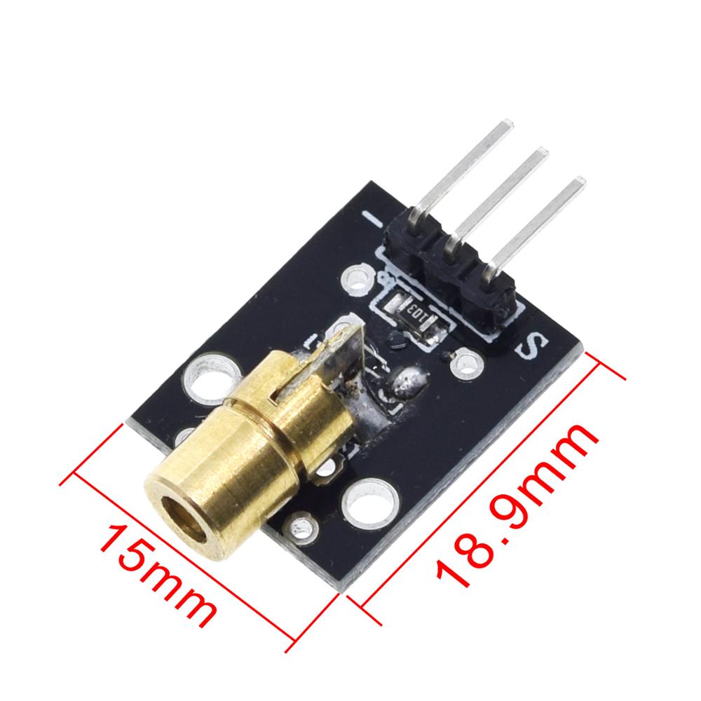 TZT KY-008 3pin 650nm Red Laser Transmitter Dot Diode Copper Head Module for arduino DIY Kit
