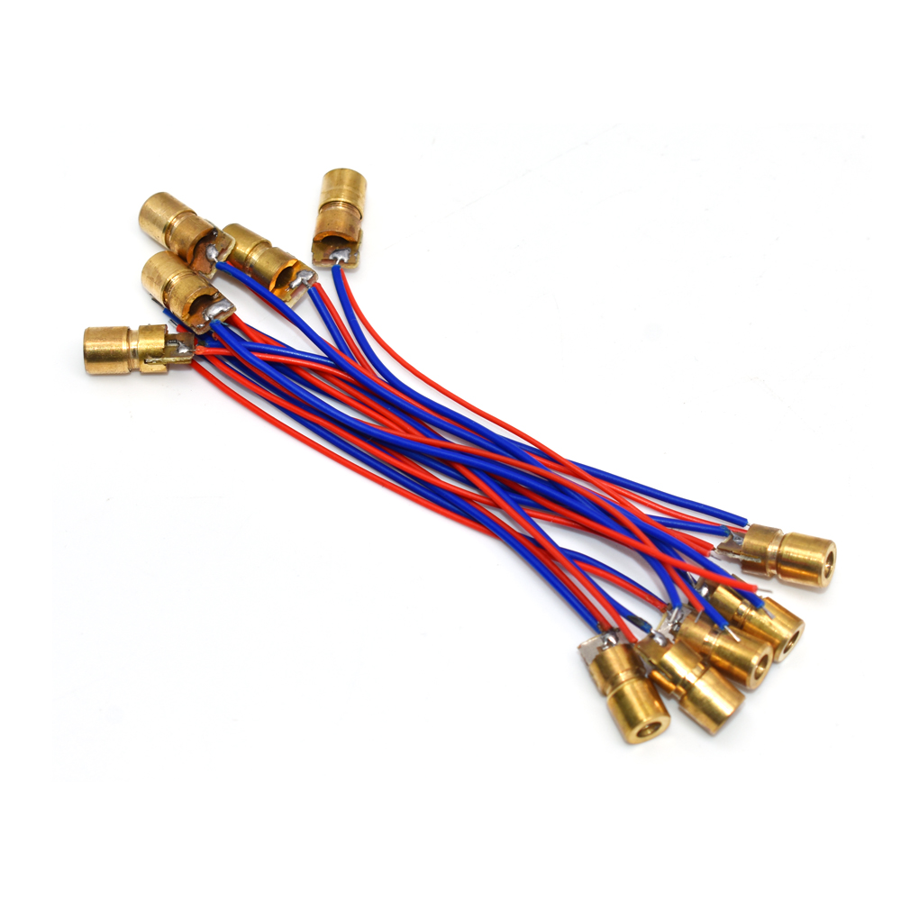 thumbnail image 2 of Laser Diode Laser Head Diode Dot Module WL Red Mini 650nm 6mm 5V 5mW 10PCS Red Dot Laser 2 of 9
