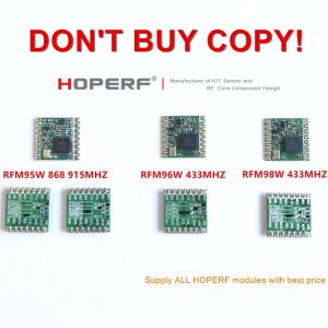 RFM95 RFM95W RFM96W RFM98W wireless transceiver module HopeRF ORIGINAL FCC / ROHS / ETSI / REACH Certificated Reel & Tape