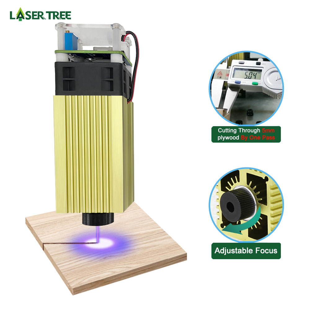 LASER TREE 450nm 40W 80W TTL Laser Engraver Laser Head Blue Light Laser