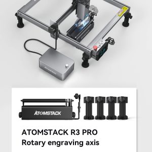 ATOMSTACK X20 Pro 130W Quad-Core Diode Laser Engraving Machine +Air Assist Pump+ Rotary Roller For Cylinders Bottle Shaker Glass