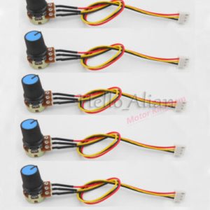 5pcs/lot WH148 Portable 10K OHM Linear Taper Rotary Potentiometer B10K 10KB Pot with Wire Speed control switch