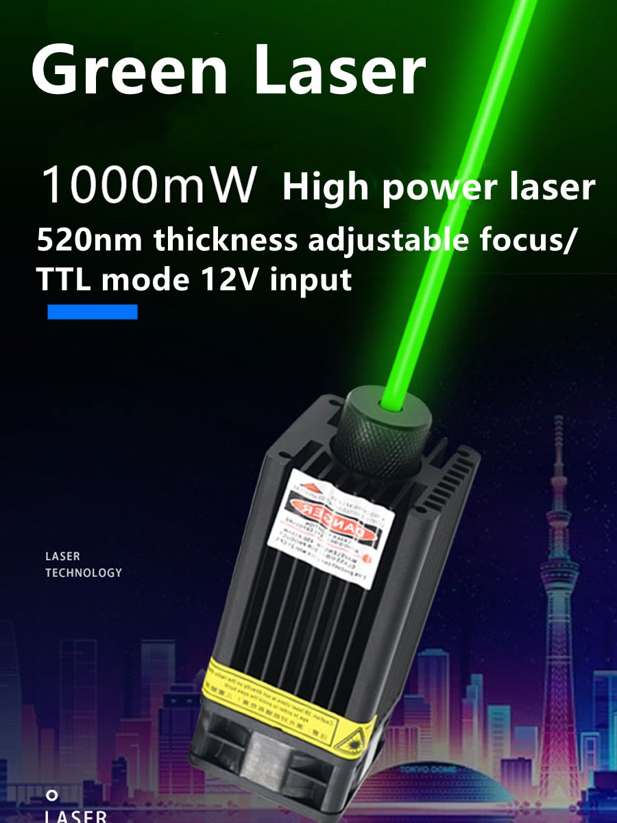 thumbnail image 2 of Laser Line Projector 520nm Green Light Cross Module Focusable Locator Generator Placement Position Guide For Cloth Fabric Heat Press Screen Printing Wood Stone Alignment 16mm Drill Press Laser Guide 2 of 11